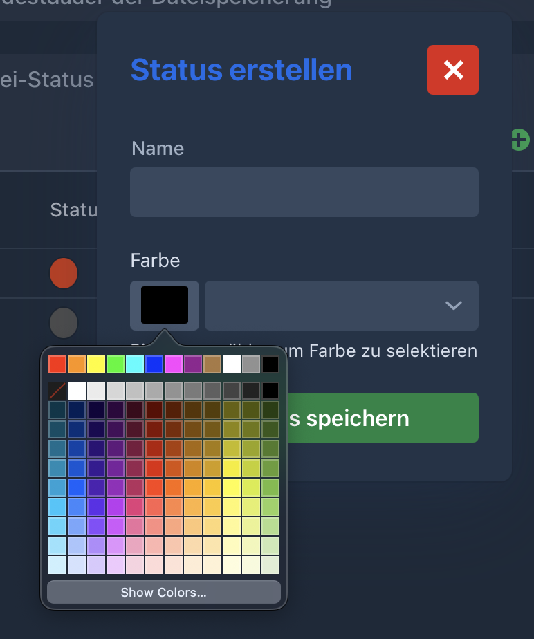 Status erstellen
