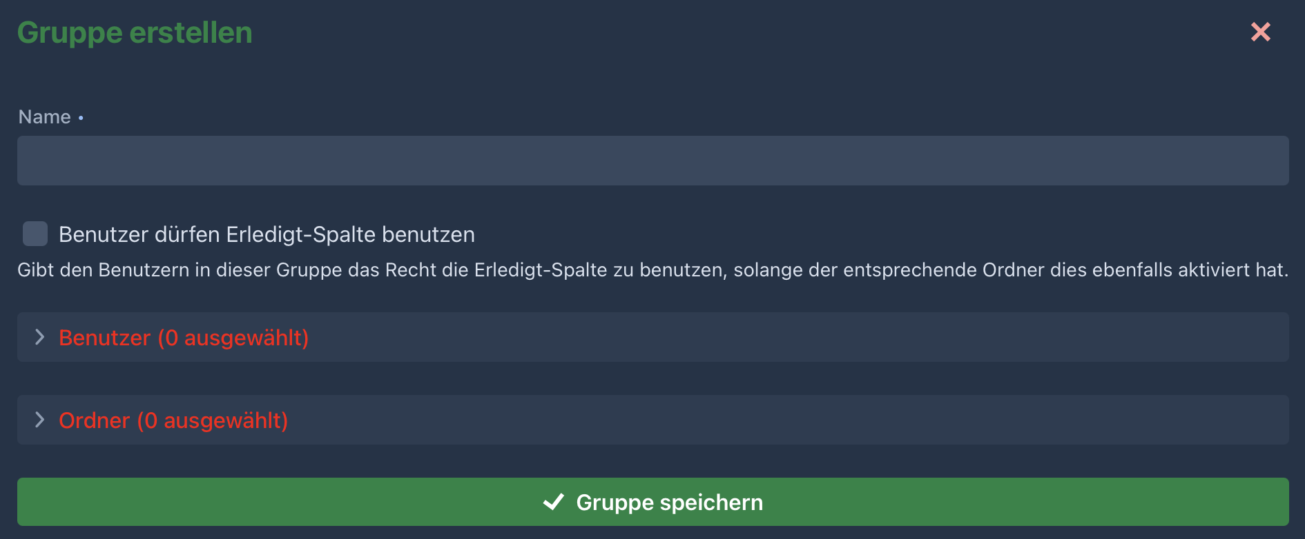 Zuweisung per Gruppe