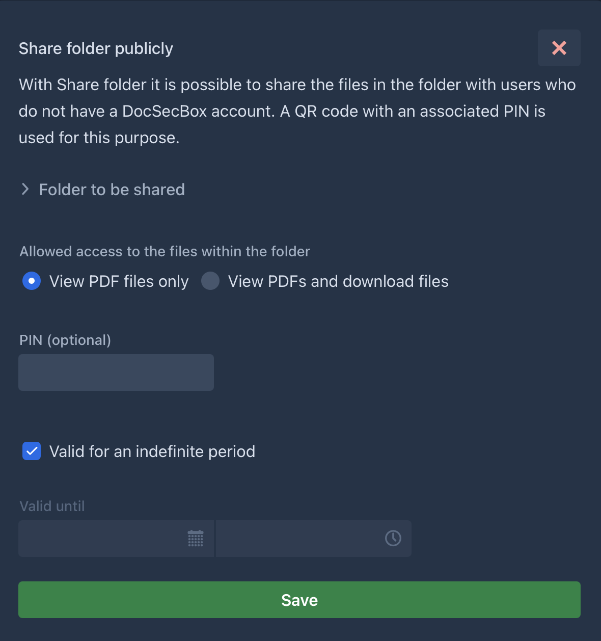 Files from shared folder