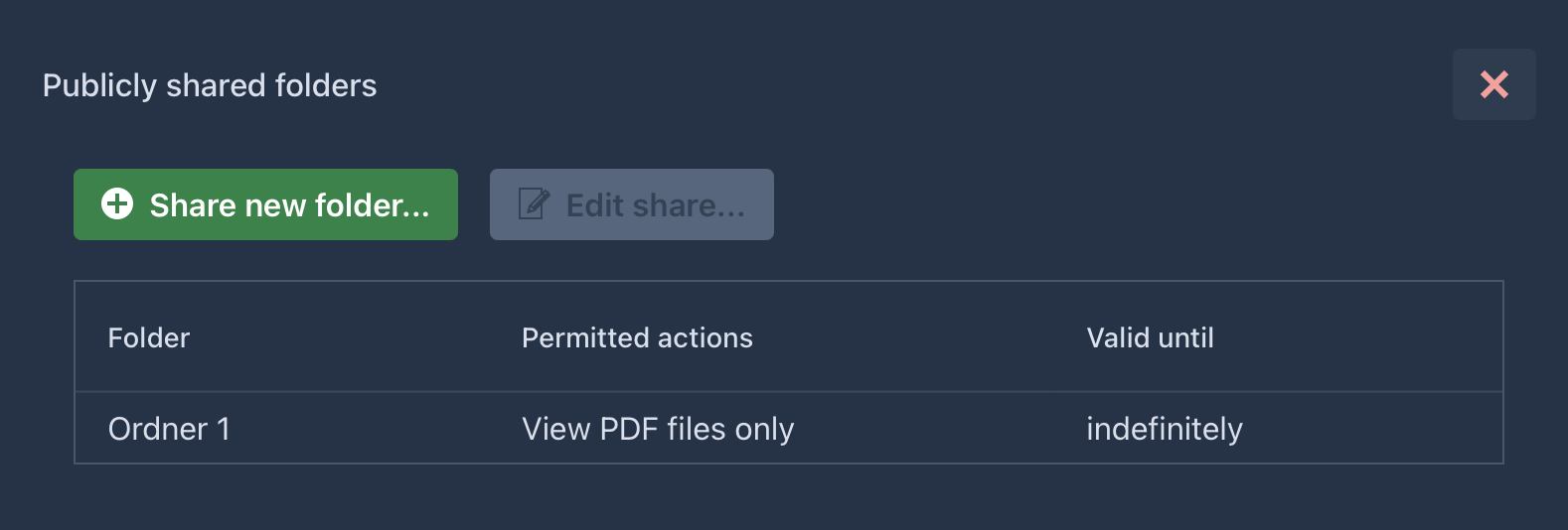 Files from shared folder