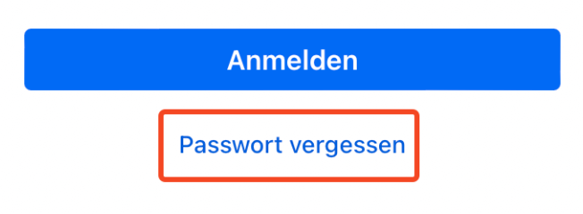 Passwort vergessen
